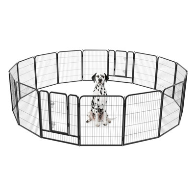 Heavy Duty Adjustable Metal Dog Pen Playpen Portable Foldable Pet Kennel Fence For Outdoor Indoor