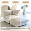 Upholstered Chenille Armchair With Footstool-1955314269