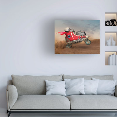 Art mural sur toile tendue - "Mouse racer" par John Hovenstine pour décoration de salon, de chambre à coucher ou de bureau - 14 x 19