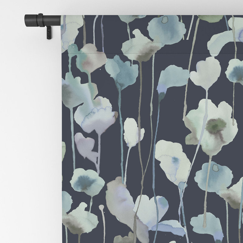 Yosilin Blackout Curtain Single Panel, 50" W x 96" L