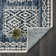Rectangle Abstract Power Loom Polypropylene Area Rug in Blue