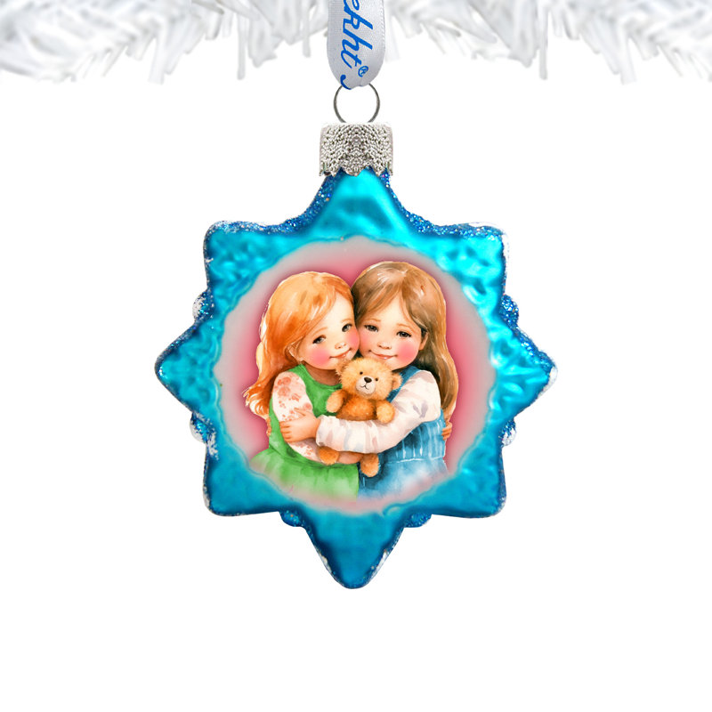 4'' Glass Hanging Figurine Ornament