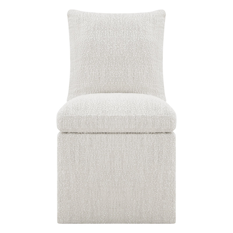 Alayaa Upholstered Side Chair, Merino Pearl