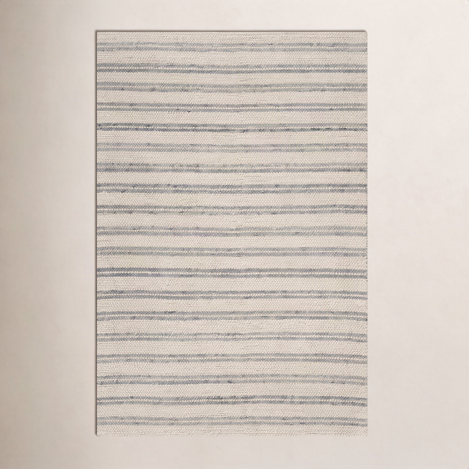 Venit Hand-Hooked Striped Farmhouse Rug, Rectangle 9'6" x 13'6"