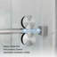 Porte de douche coulissante simple sans cadre avec verre transparent de 3/8 po (10 mm) Opal Mirage MCOCOD l 62 à 66 po x H 76 po-78632766