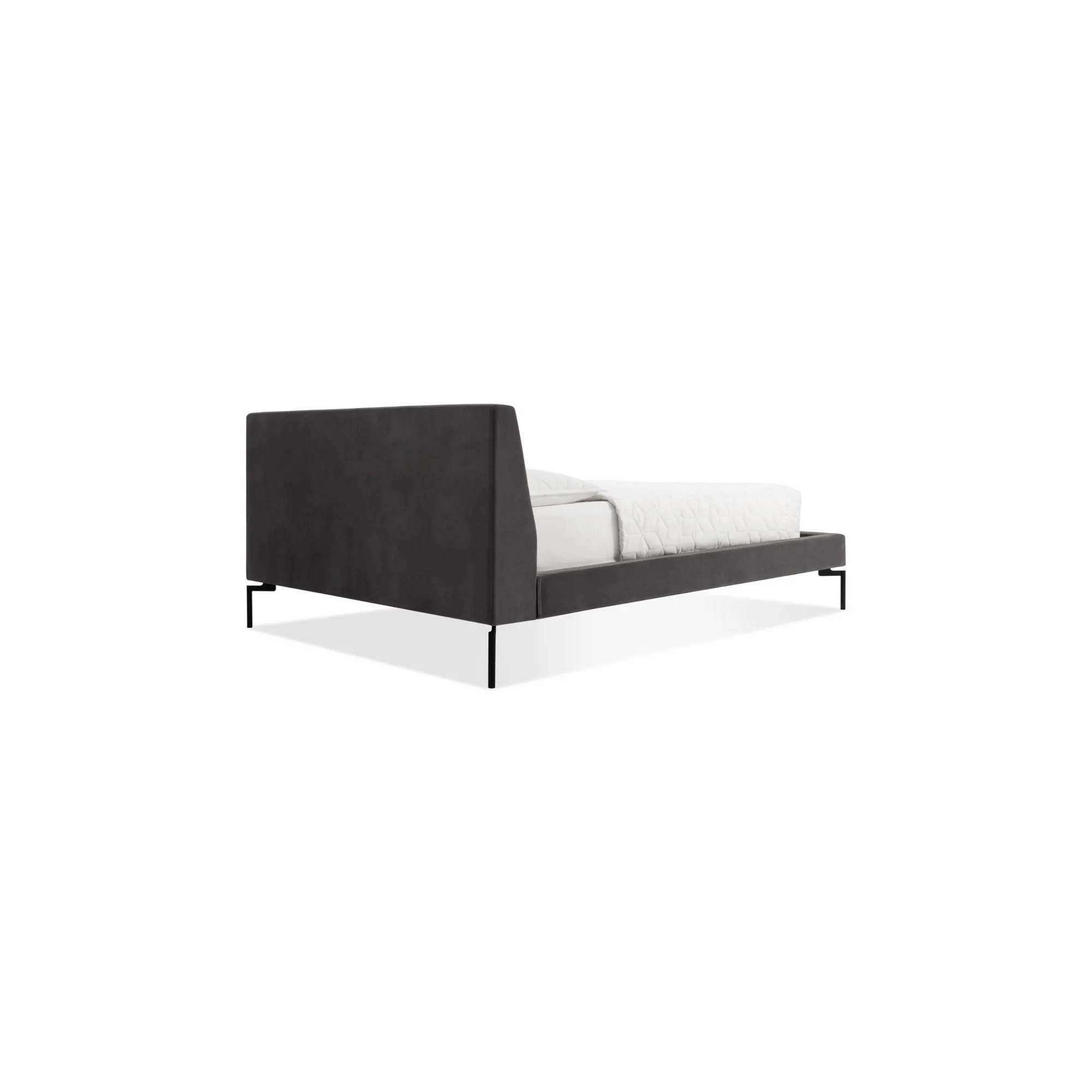 New Standard Upholstered Bed, Full, Storm Velvet/Black