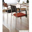 Chaise avec accoudoirs à dossier à lattes rouges (ensemble de 2)-130117418