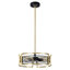 Luminaire suspendu cage en laiton huilé 15 pouces Milly 3 lumières