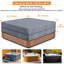 Housse carrée pour spa, housse Oxford robuste, protection contre les rayons UV et le vent, imperméable, convient aux 80 à 85 pouces, gris