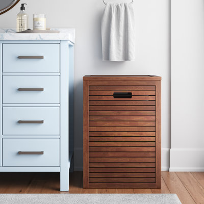 The Original Spa Medium Size Teak Laundry or Storage Hamper