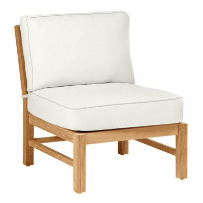 Club Teak Sectional Slipper Chair