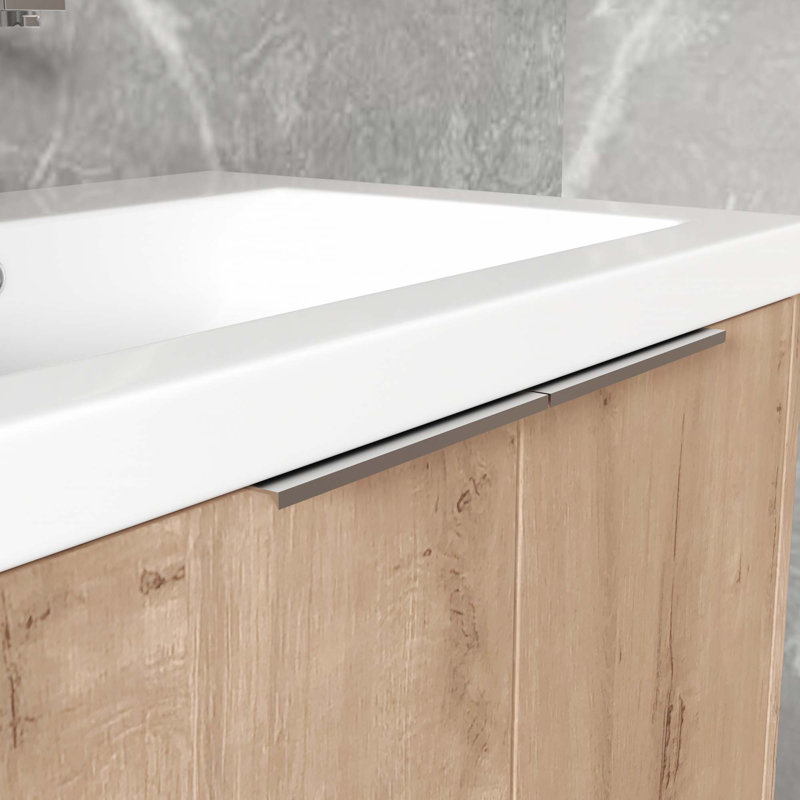Meuble-lavabo mural avec lavabo et armoire latérale, 2 armoires combinées, 42"