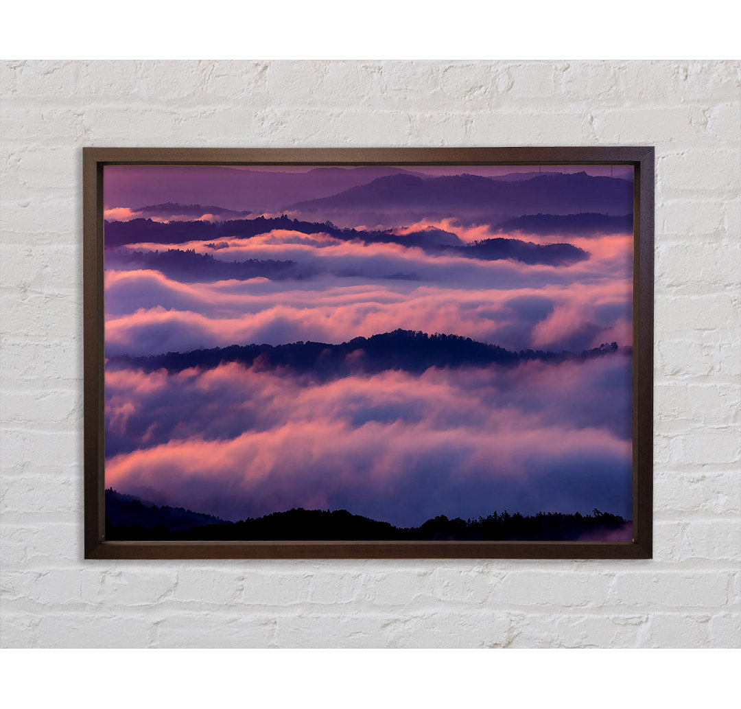 Sea Of Pink Clouds - Einzelne Bilderrahmen Kunstdrucke auf Leinwand