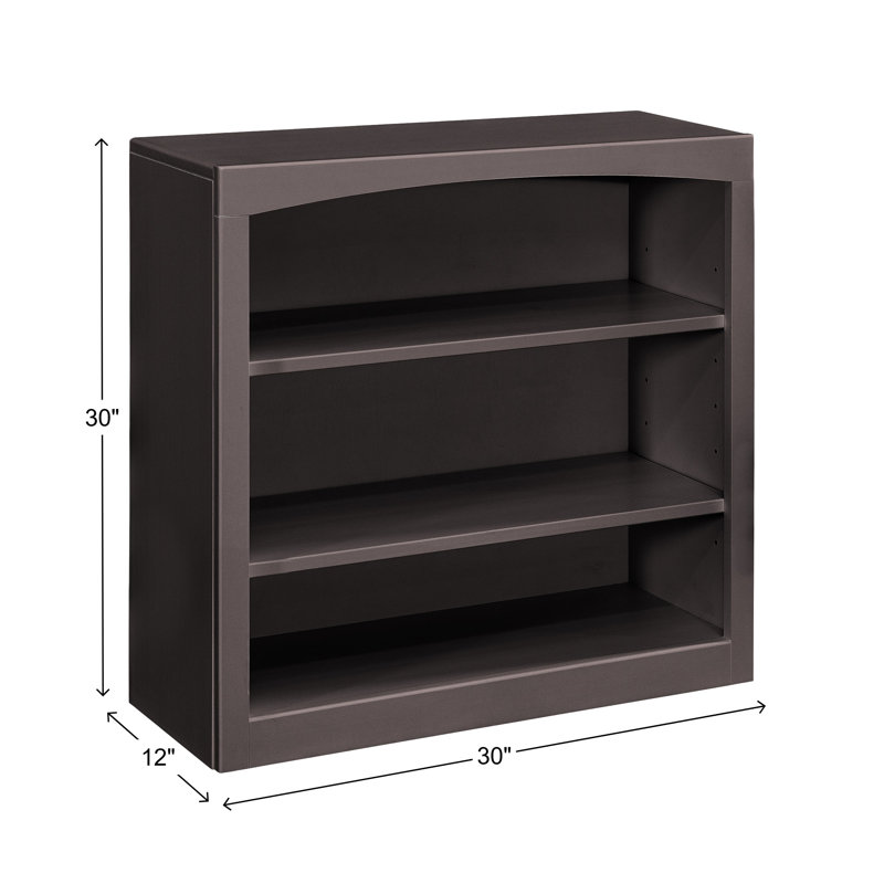Bibliothèque classique Ossy, (3 tablettes) H 30 po x l 30 po x P 12 po, Noir uni