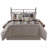 7 Piece Herringbone Comforter Set Neutral Queen-127671240