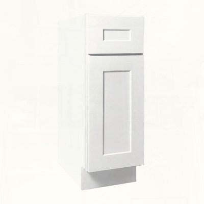 White Shaker Base Cabinet with Soft-Close Drawer