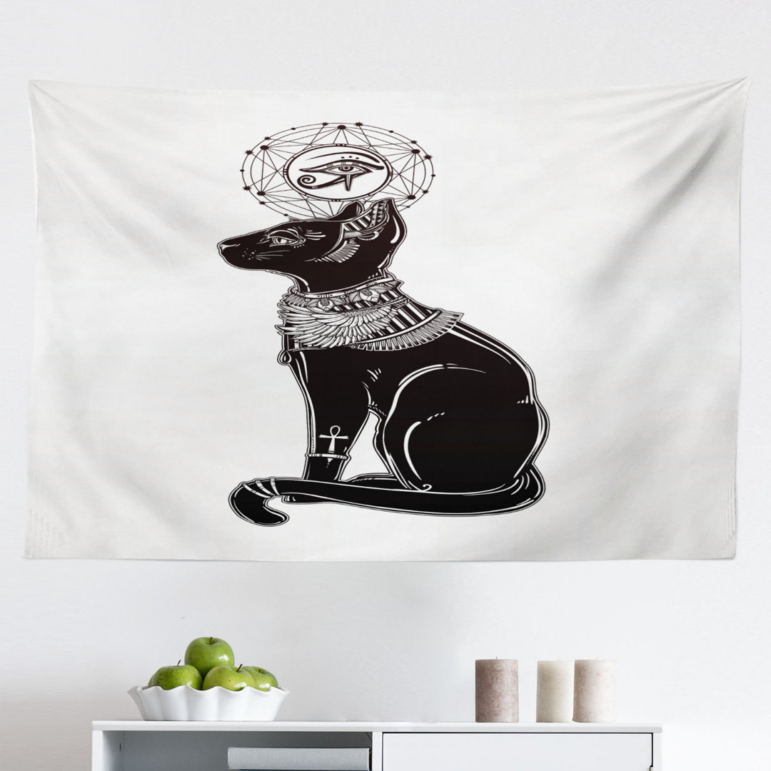 Wandbehang Vintage ägyptische Katze Sphinx Eastern Design