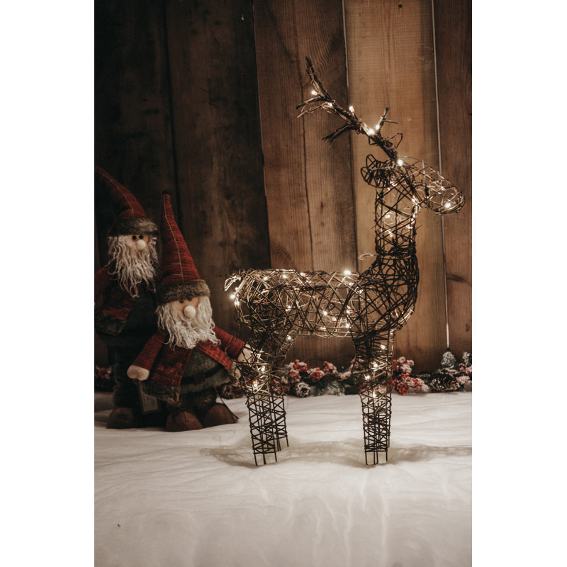 Metal Christmas Decoration, Brown, 60 cm H x 50 cm W x 20 cm D