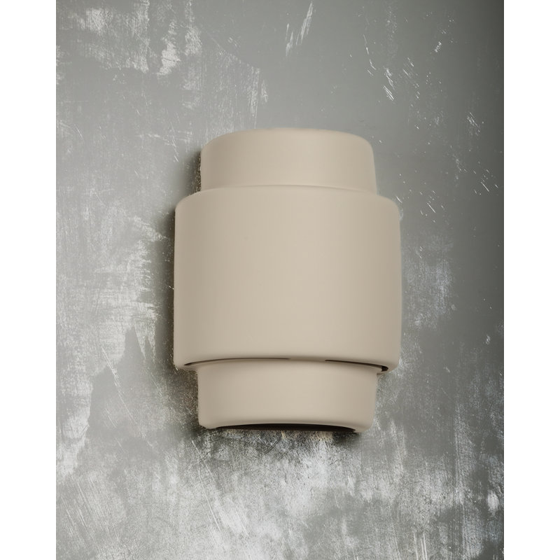 Chiyeko Ceramic Wall Light, LED Bulb Included, 13.5" H x 10" W x 6" D, Cottonwood