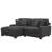 83.5"W 2 - Piece Modern Upholstered Modular Sectional Sofa with Solid Wood Leg-101280234