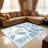 Light Blue Geometric Triangle Grid carpet-easy to clean, machine-washable, soft and comfortable; suitable for door mats, kitchens, living rooms, bedrooms, corridors, and laundry areas. Easy to clean, durable carpet for home decoration.-129469523