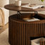 Table basse à plateau relevable VIBE HAUS, table d'appoint moderne en bois cannelé avec rangement caché pour le salon-462867265