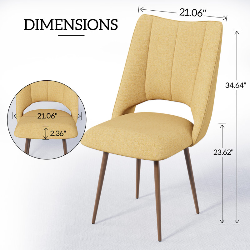 Chaises de salle à manger rembourrées, chaise de cuisine d'appoint en sherpa, 6, Jaune