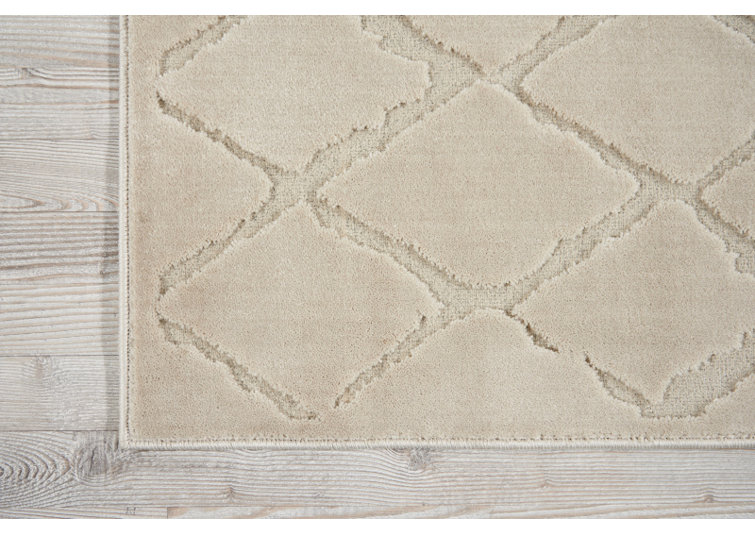 Gleam Geometric Area Rug in Ivory