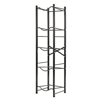 Porte-bouteille d'eau à 5 niveaux pour pichets de 5 gallons, support de rangement pour cruche d'eau robuste, organisateur autoportant pour la cuisine, le bureau et le garage