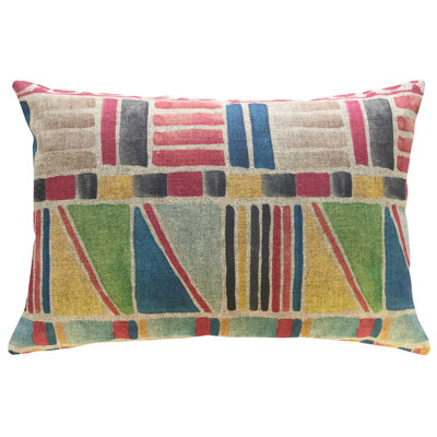  Colorful Geometric Linen Throw Pillow