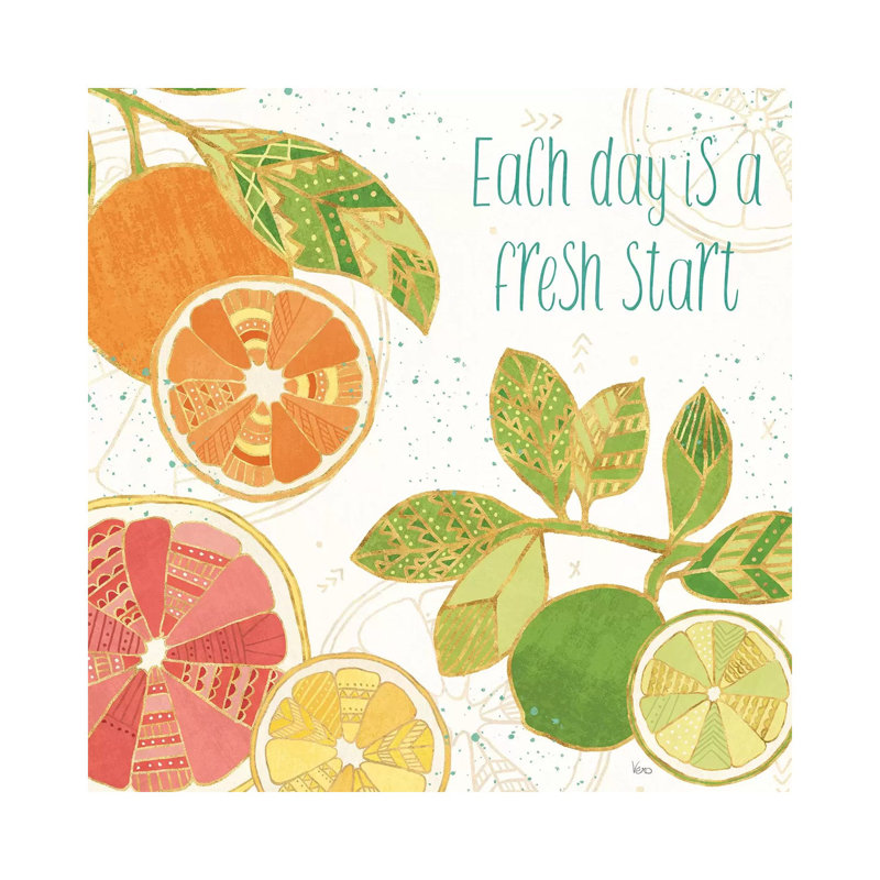 Citrus Splash IV by Veronique Charron - Wrapped Canvas Print, 30.48 cm H x 30.48 cm W