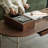 Medieval-style solid wood coffee table