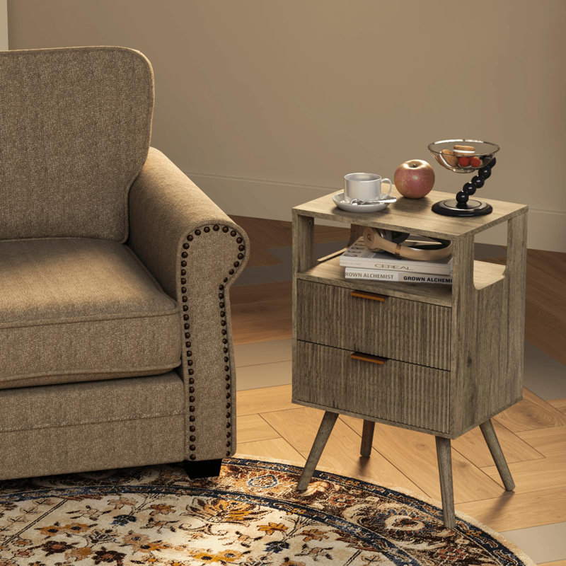 Table de chevet de style moderne, Chêne gris