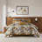 9 PCS Jacquard Oversized Duvet Style Comforter Set Gold