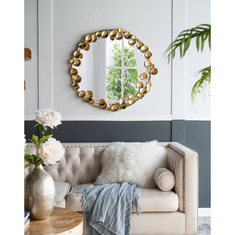 Miroir mural rond 35 po