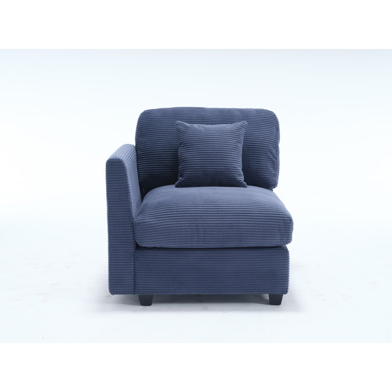 Fauteuil d'appoint modulaire Zayva, Bleu foncé