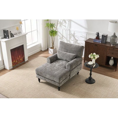 Guistino Modern Chaise Lounge With Plush Cushions And Durable Wood Frame by Charlton Home