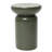 17.3" Olive Green Ceramic Side Table, Modern Indoor & Outdoor Accent Table