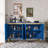 Two-Tone Visual Contrast Modern Sideboard With Adiustable Shelves-950580756