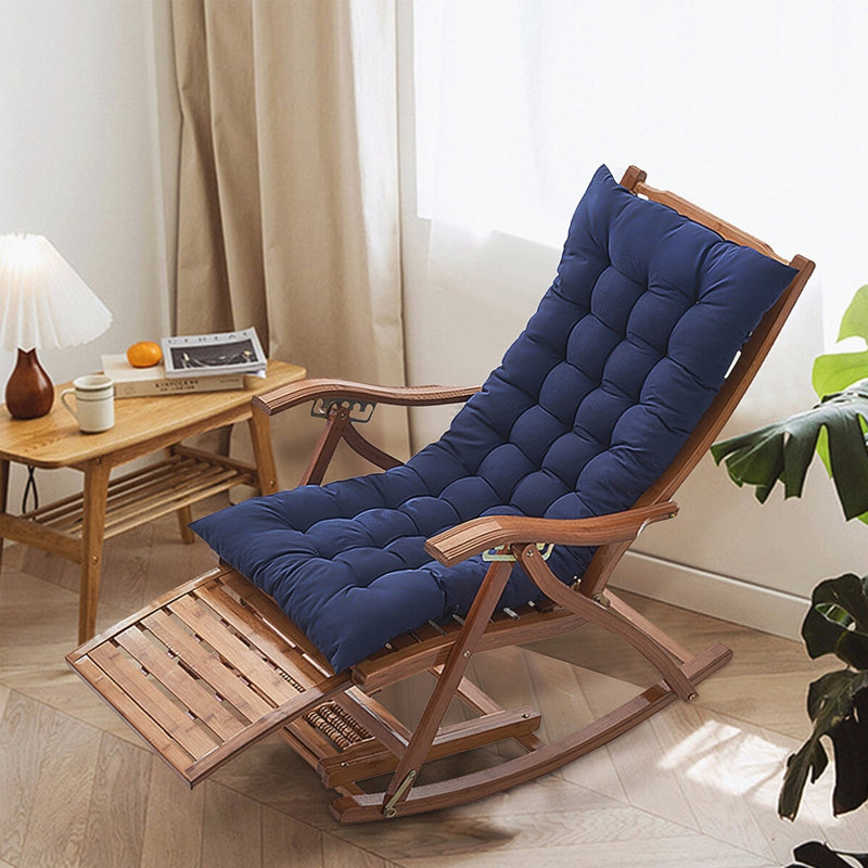 Indoor Outdoor Seat/Back Cushion, Navy, 8cm H x 125cm W x 48cm D