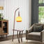 156.5cm Polished Torchiere Floor Lamp with USB and Outlet