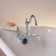 P1004 3 Ball Tub Faucet with Fixed Arched Spout and Centers