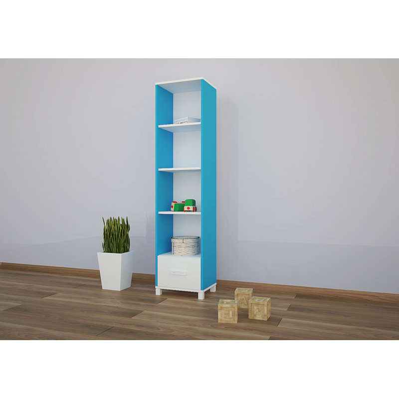 177cm H Cube Unit Kids Bookcase, 177cm H x 60cm W x 34cm D, Blue
