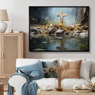 Paysage de croix religieuse, reflet divin I