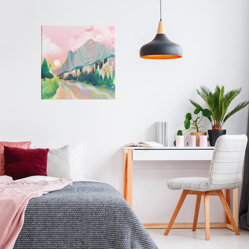 Mystic Canyon en toile pastel, design par Mia Charro, H 17 po x l 17 po