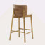 Tabouret de bar d'intérieur en bois, finition noyer, ensemble de 2