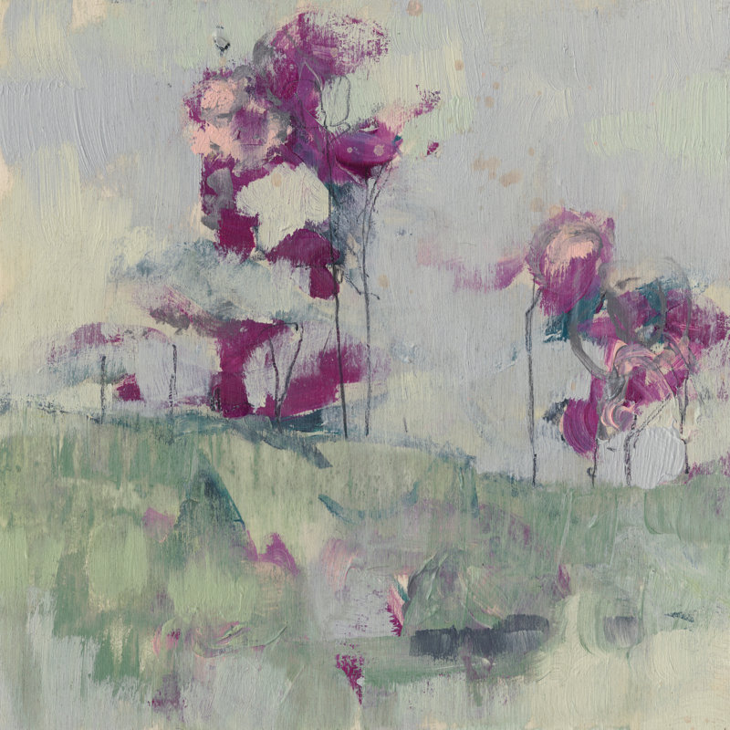 Fuchsia Treeline II - Wrapped Canvas Print, 51cm H x 51cm W