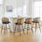 Cane Back Swivel Upholstered  Stool-1335810502-1335810503