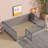 Kids Floor Bed With High Fence And Lockable Door Solid Wood Platforms Standard Bed-114193232-114193237