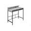 Bureau d'ordinateur, bureau personnel, debout, tablettes de rangement, L 48 po, travail, ordinateur portable, stratifié, métal, contemporain, moderne-1004758765-1004758767